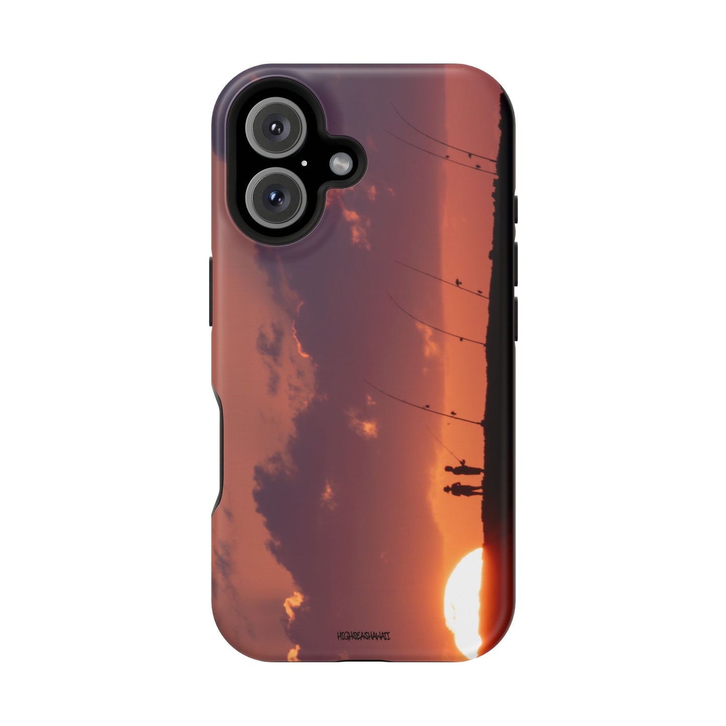 Phone Case ULUA Fishing at Kaena Point Sunset Design