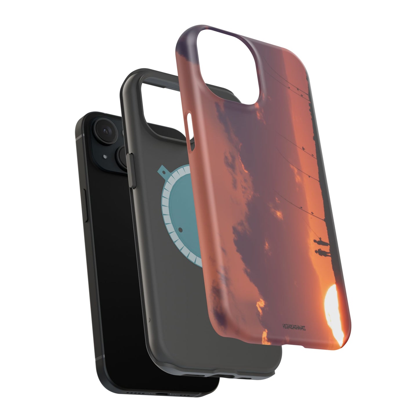 Phone Case ULUA Fishing at Kaena Point Sunset Design