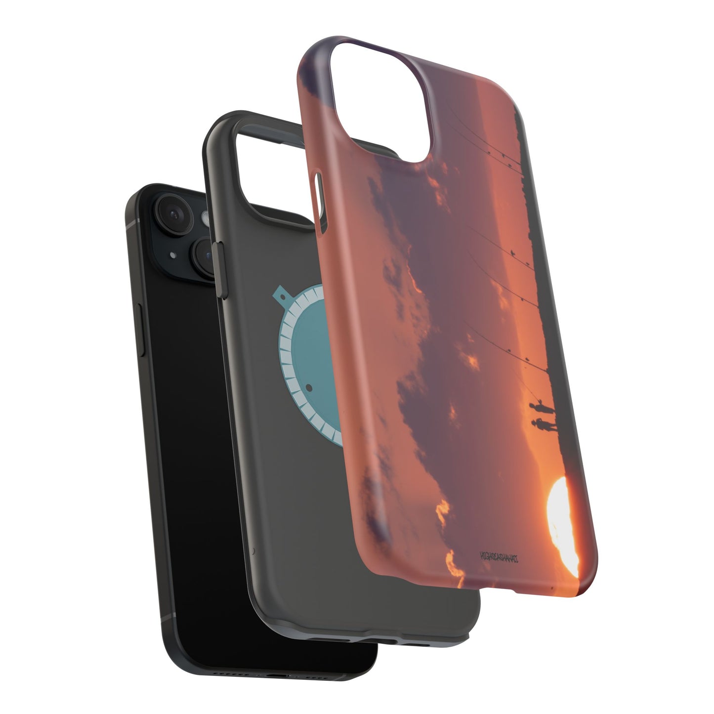 Phone Case ULUA Fishing at Kaena Point Sunset Design