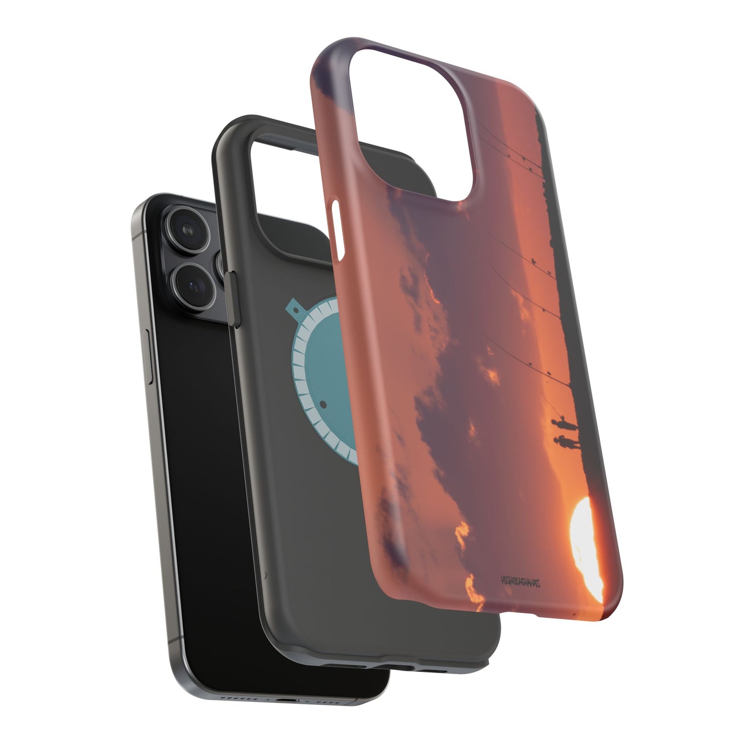 Phone Case ULUA Fishing at Kaena Point Sunset Design