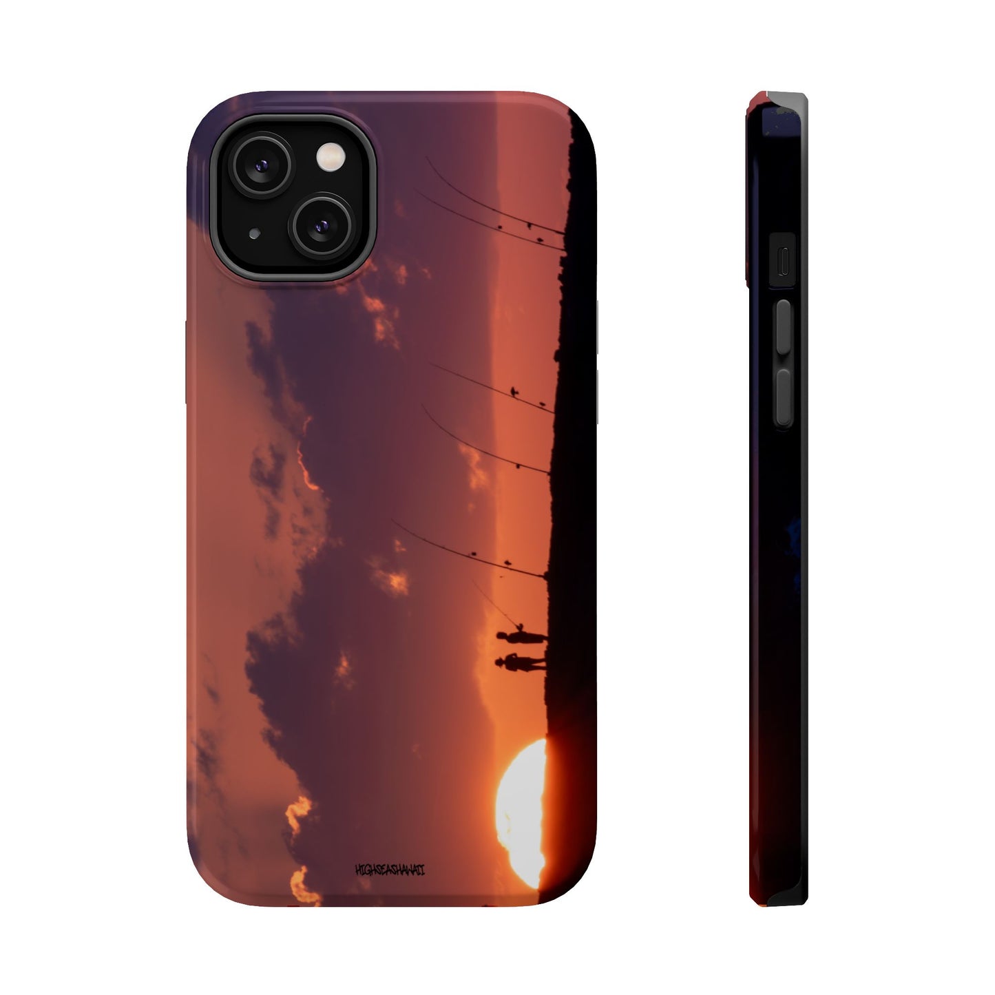 Phone Case ULUA Fishing at Kaena Point Sunset Design