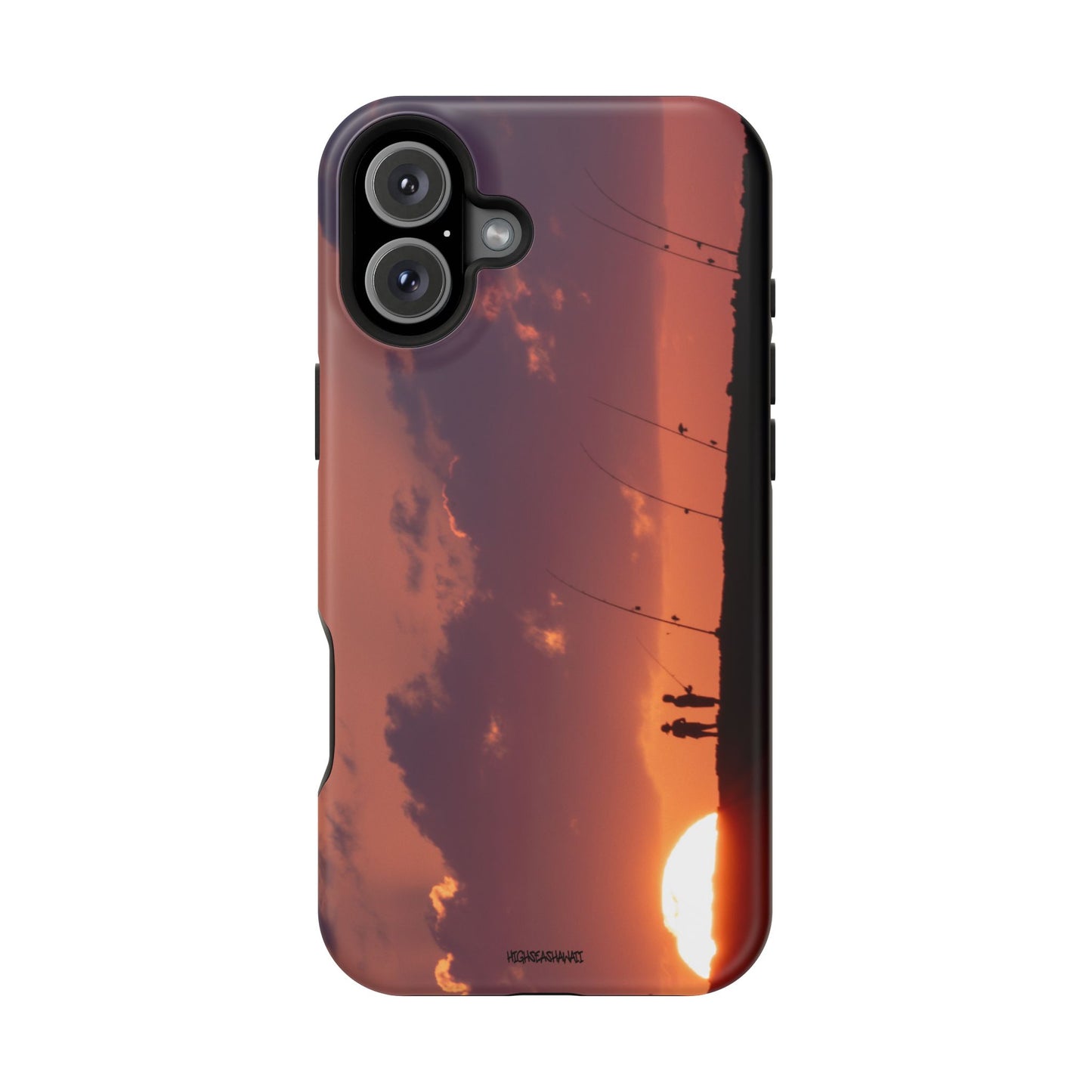 Phone Case ULUA Fishing at Kaena Point Sunset Design