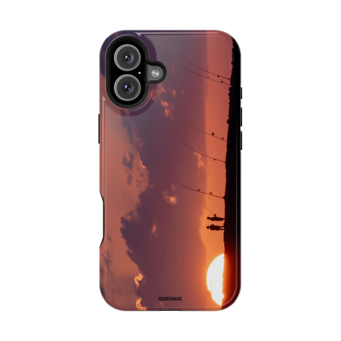 Phone Case ULUA Fishing at Kaena Point Sunset Design