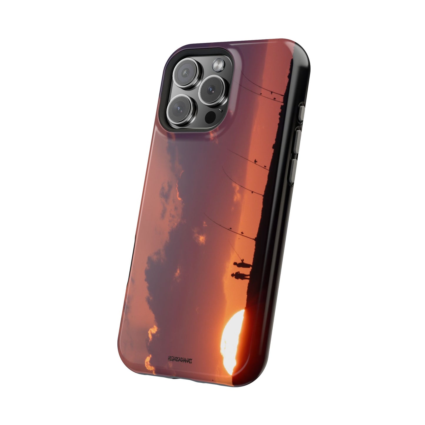 Phone Case ULUA Fishing at Kaena Point Sunset Design