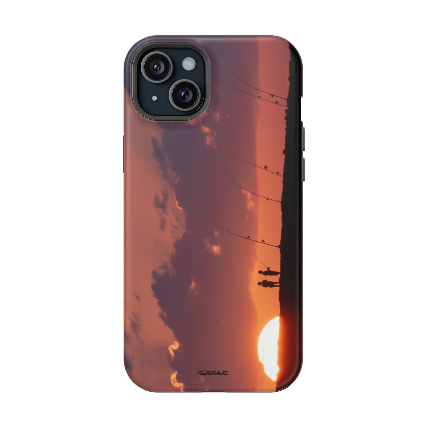 Phone Case ULUA Fishing at Kaena Point Sunset Design