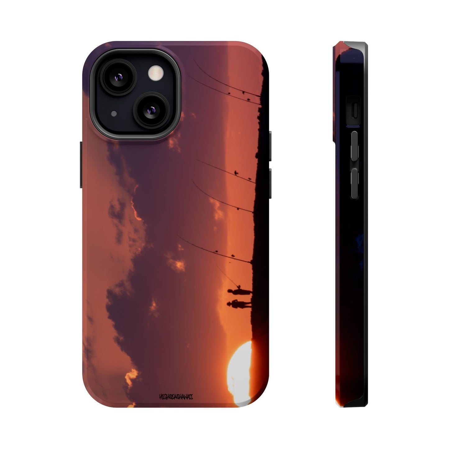 Phone Case ULUA Fishing at Kaena Point Sunset Design