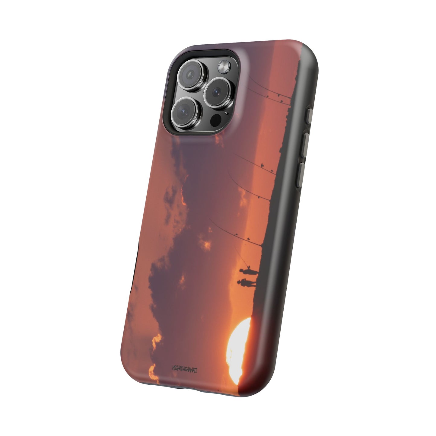 Phone Case ULUA Fishing at Kaena Point Sunset Design