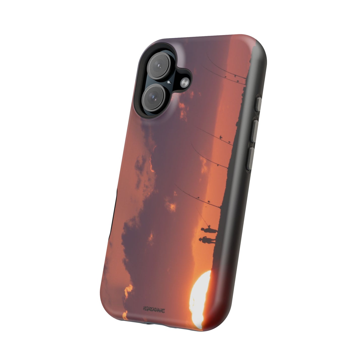 Phone Case ULUA Fishing at Kaena Point Sunset Design