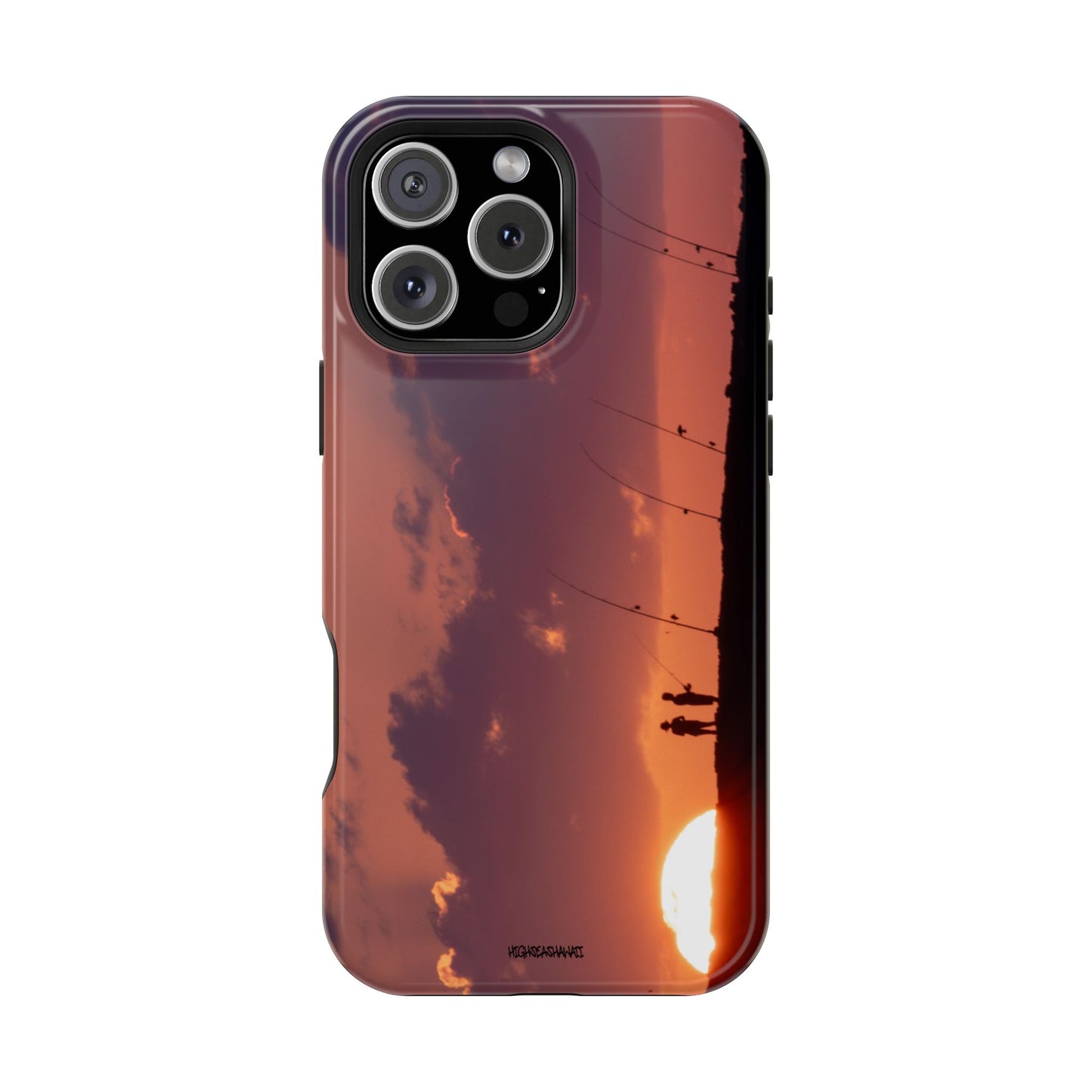 Phone Case ULUA Fishing at Kaena Point Sunset Design