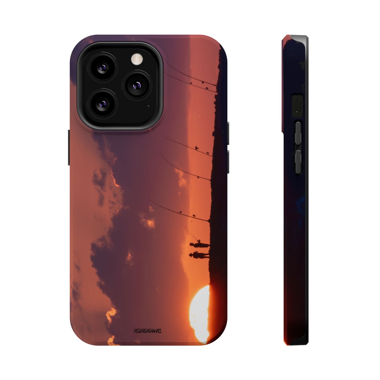 Phone Case ULUA Fishing at Kaena Point Sunset Design