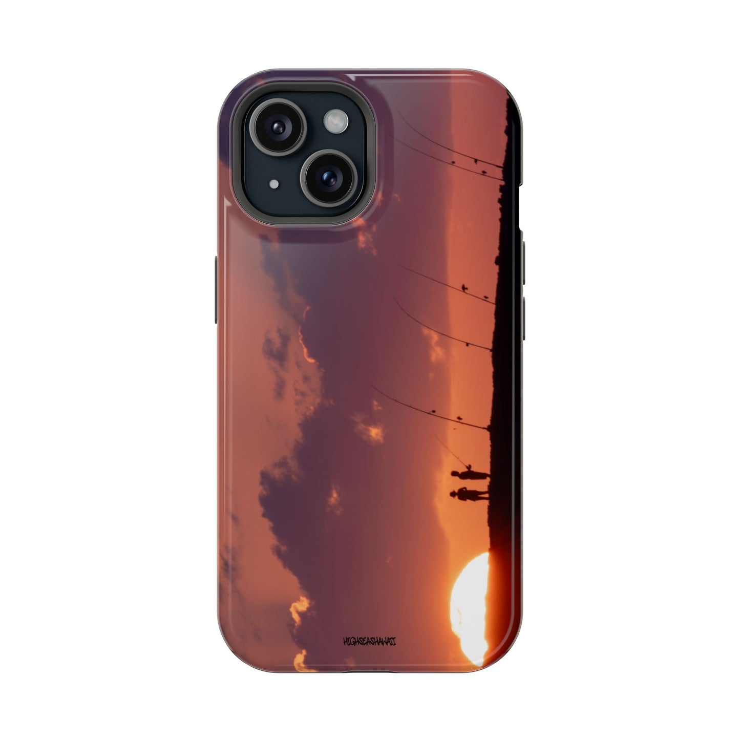 Phone Case ULUA Fishing at Kaena Point Sunset Design