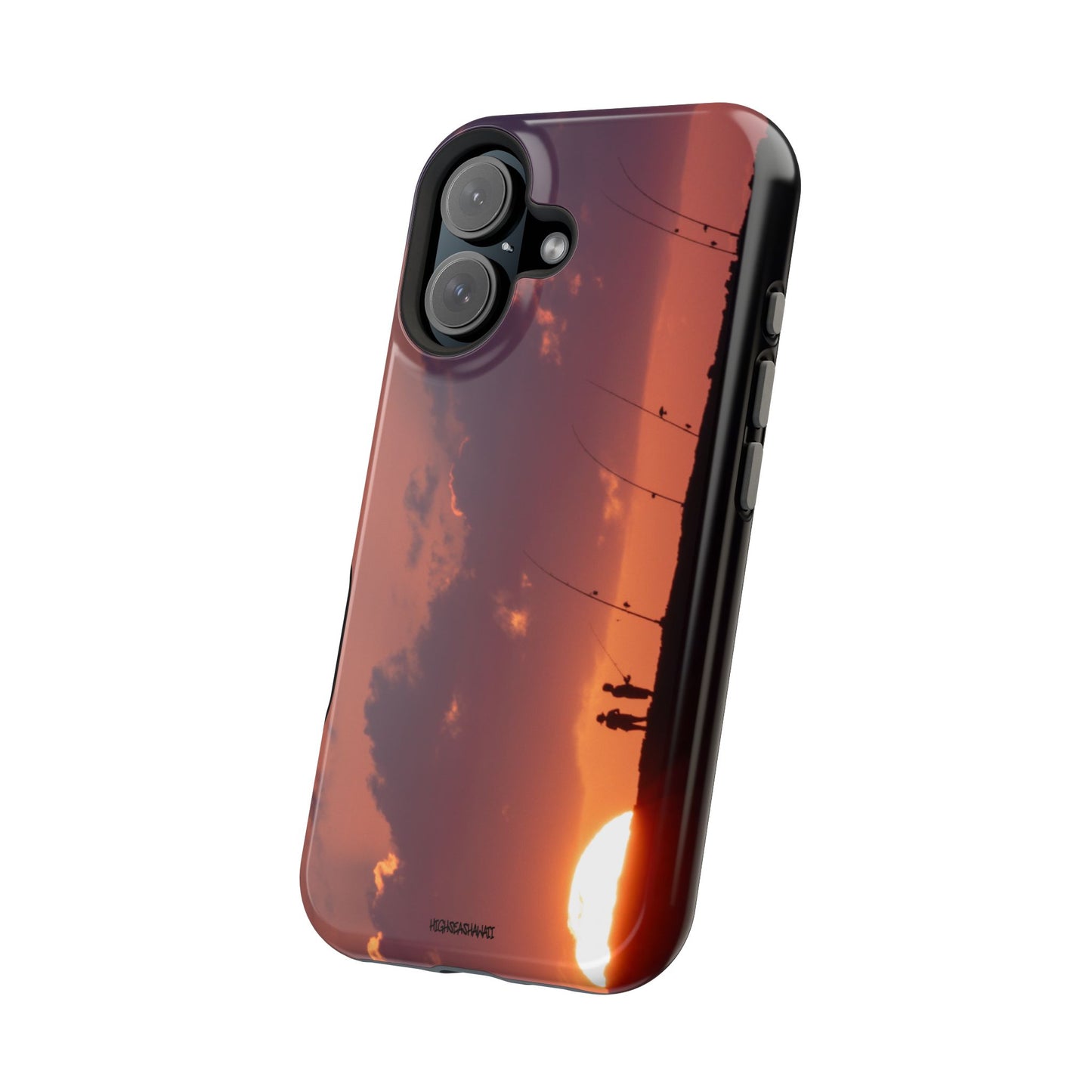 Phone Case ULUA Fishing at Kaena Point Sunset Design