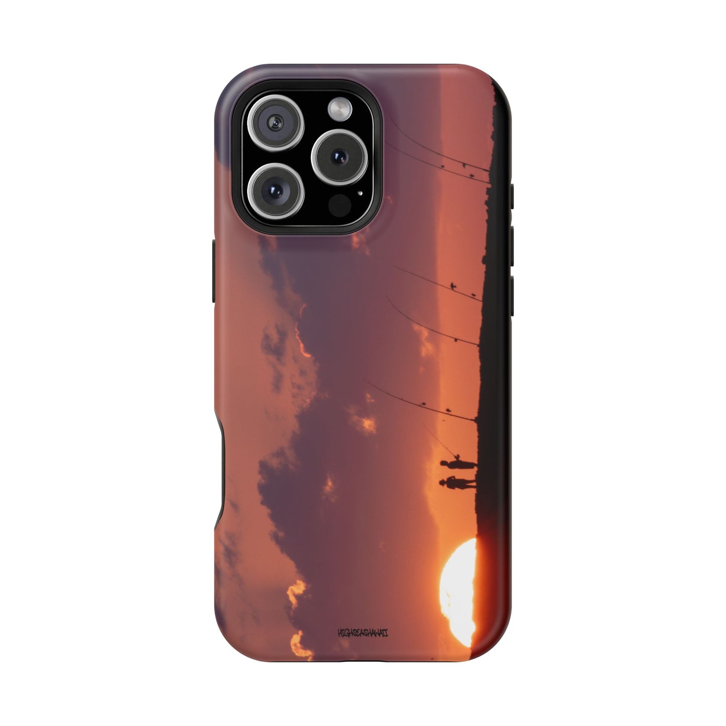 Phone Case ULUA Fishing at Kaena Point Sunset Design