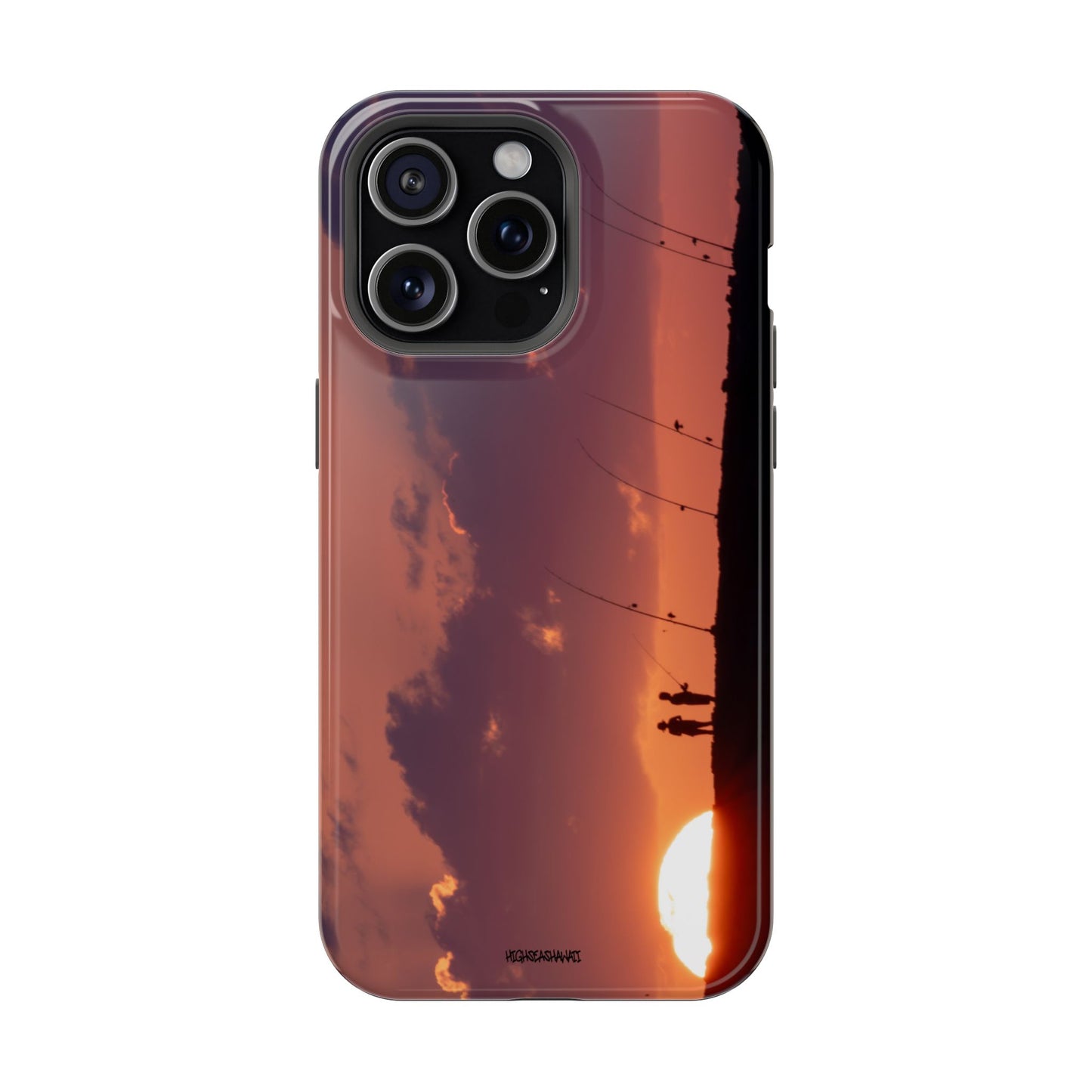 Phone Case ULUA Fishing at Kaena Point Sunset Design