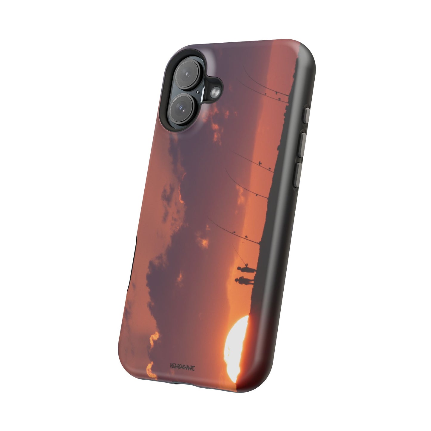 Phone Case ULUA Fishing at Kaena Point Sunset Design