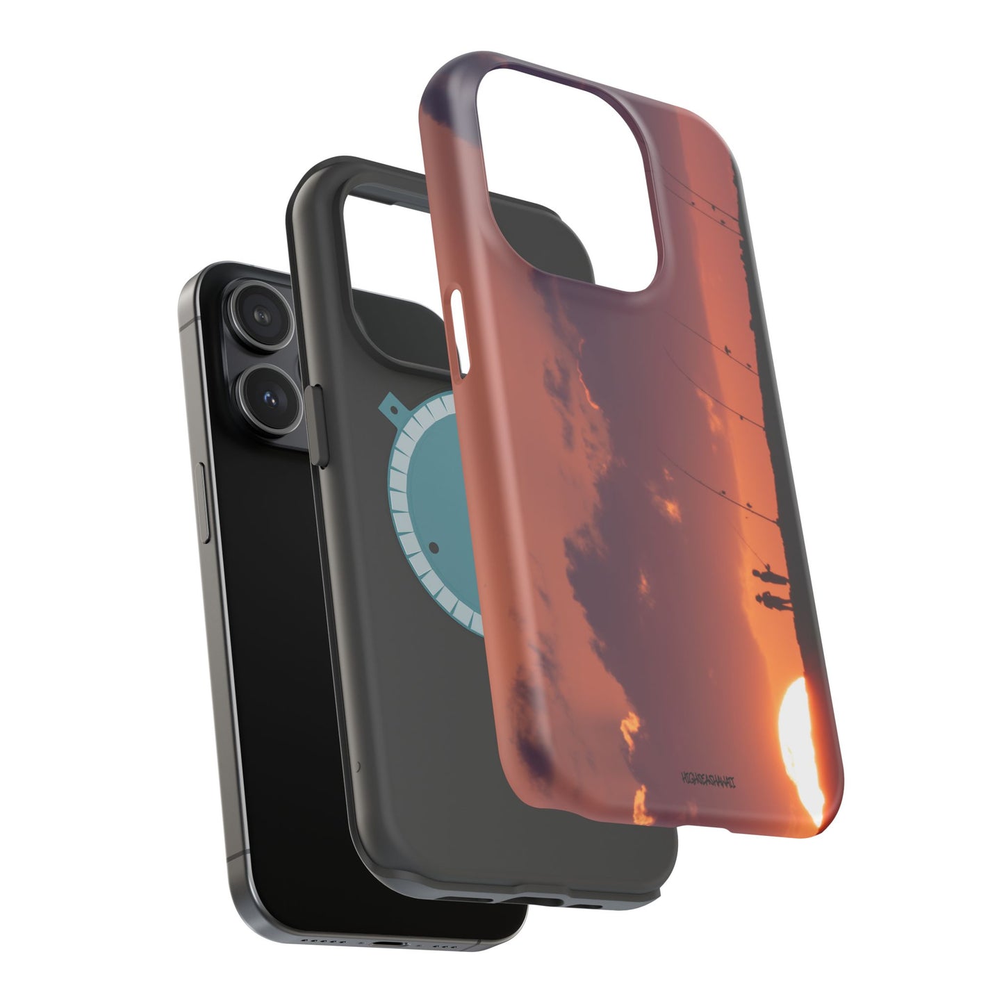 Phone Case ULUA Fishing at Kaena Point Sunset Design