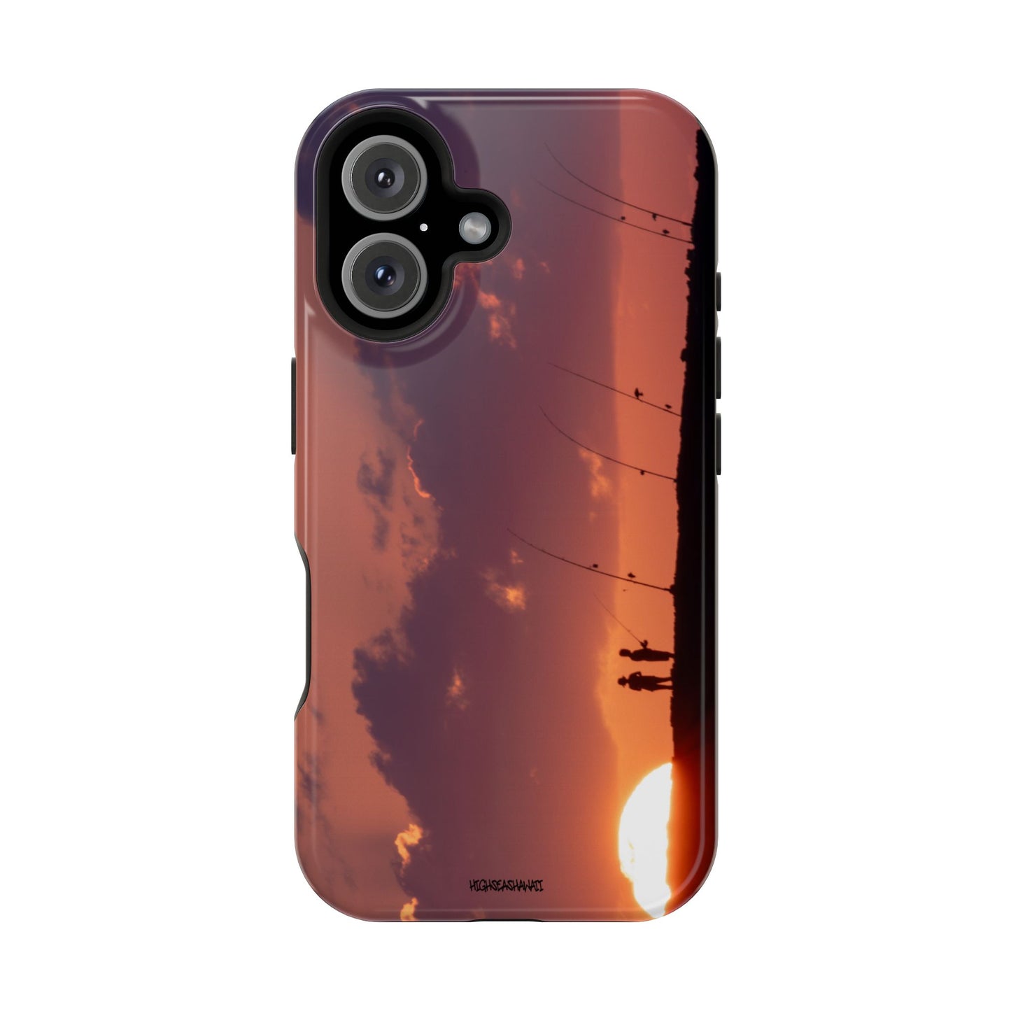 Phone Case ULUA Fishing at Kaena Point Sunset Design