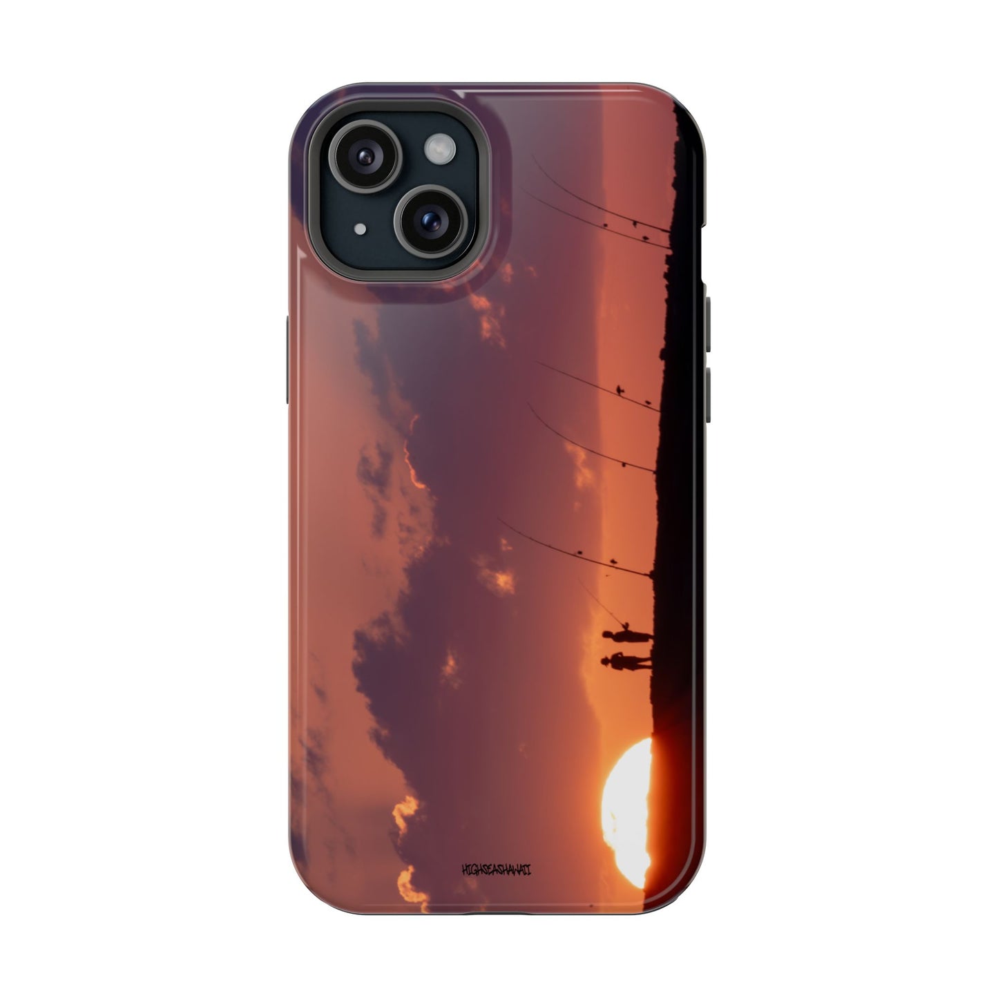 Phone Case ULUA Fishing at Kaena Point Sunset Design